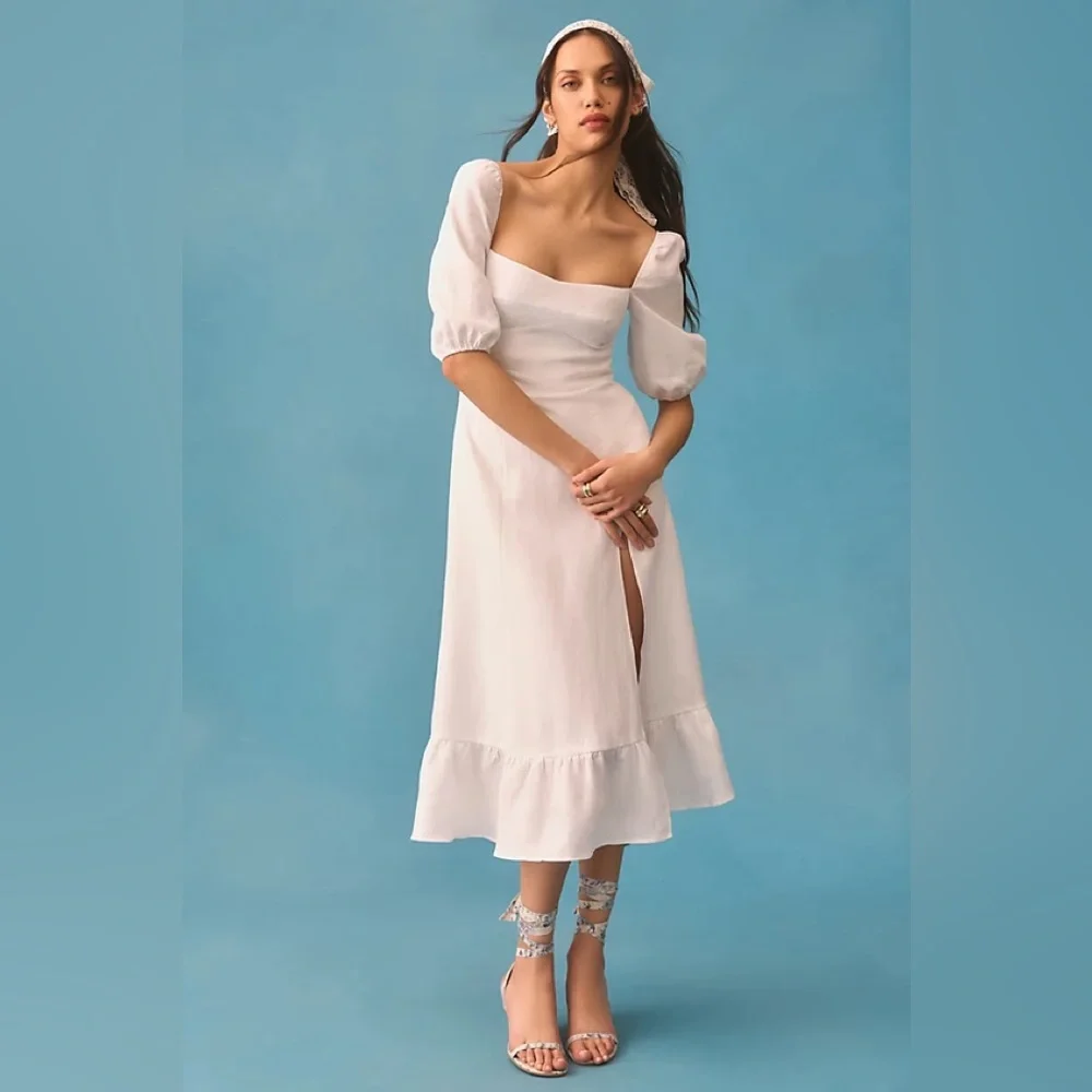 Reformation Belgium Linen Dress NWT size 2 and 4 - Picture 5 of 15